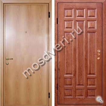 Дверь металлическая в квартиру с отделкой из МДФ и ламинатом - купить от производителя Мосдвери Дверь металлическая в квартиру с отделкой из МДФ и ламинатом