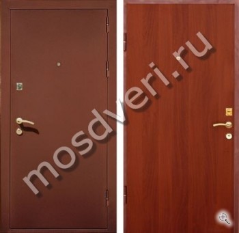 Наружная дверь с порошковым напылением и ламинатом внутри - купить от производителя Мосдвери Наружная дверь с порошковым напылением и ламинатом внутри