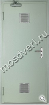 Противопожарная дверь с вентиляционной противопожарной решёткой СР-02 - купить от производителя Мосдвери Противопожарная дверь с вентиляционной противопожарной решёткой СР-02