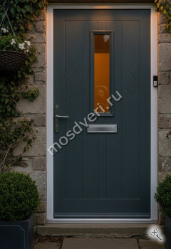 Дизайнерская входная дверь в дом серого цвета - купить от производителя Мосдвери Дизайнерская входная дверь в дом серого цвета